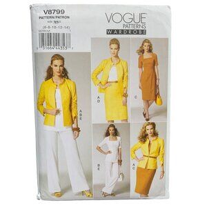 Vogue Pattern V8799 Misses Jacket Dress Skirt Pant Size 6-14 uncut